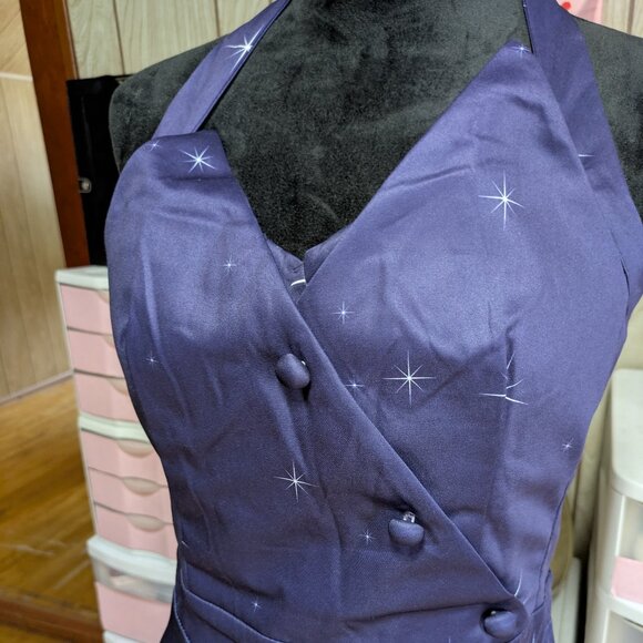 NWT--Lindy Bop Space Cats Halter Dress - Picture 2 of 8